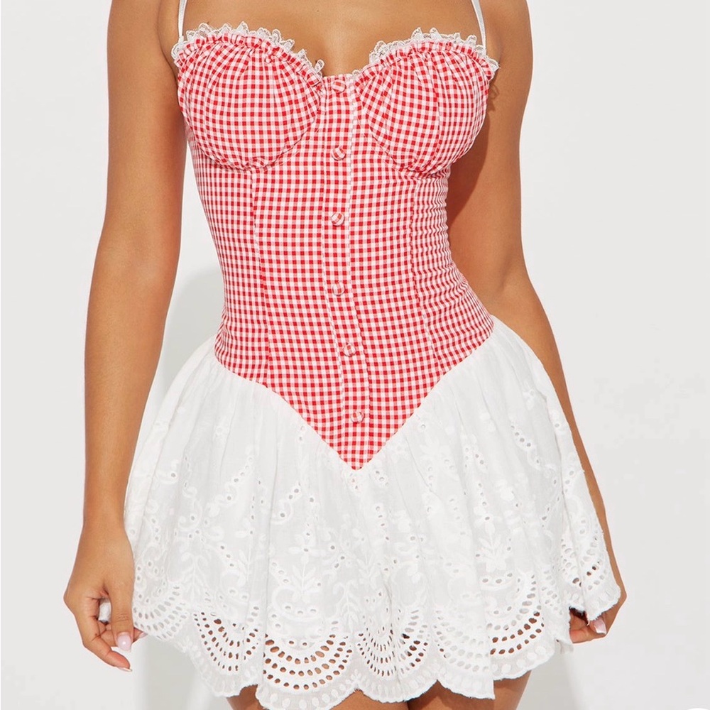 Red Gingham Romper